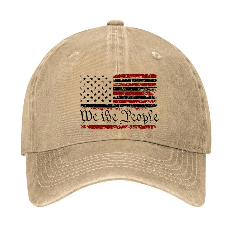 Maturelion We The People USA Flag Print America Cap