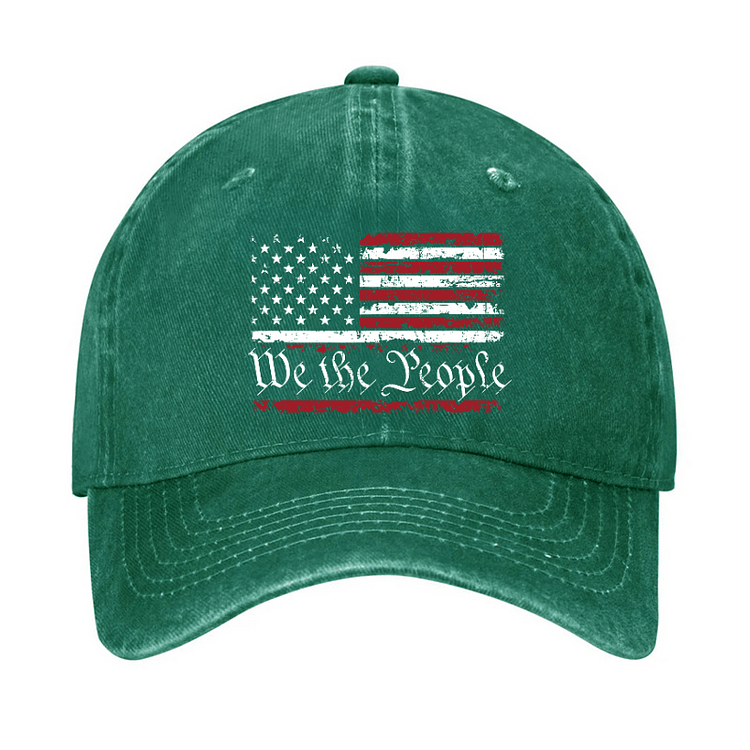 Maturelion We The People USA Flag Print America Cap