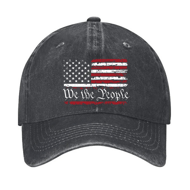 Maturelion We The People USA Flag Print America Cap