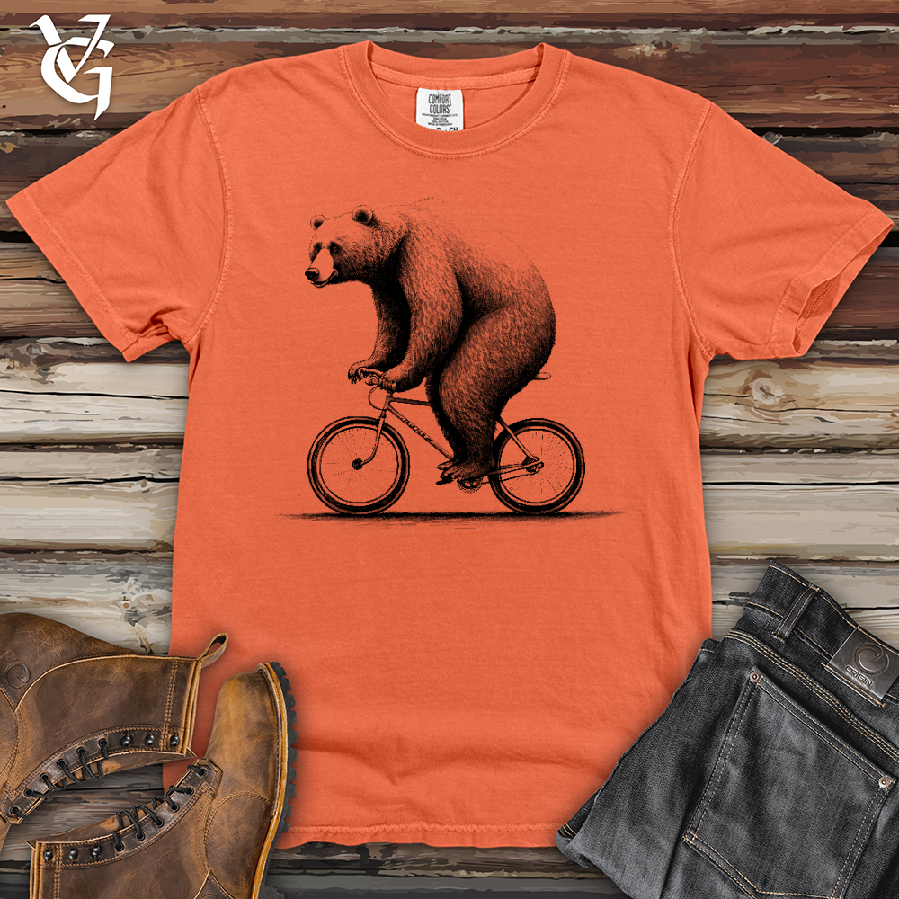 Bear Riding Bike Heavy Cotton Comfort Colors Tee