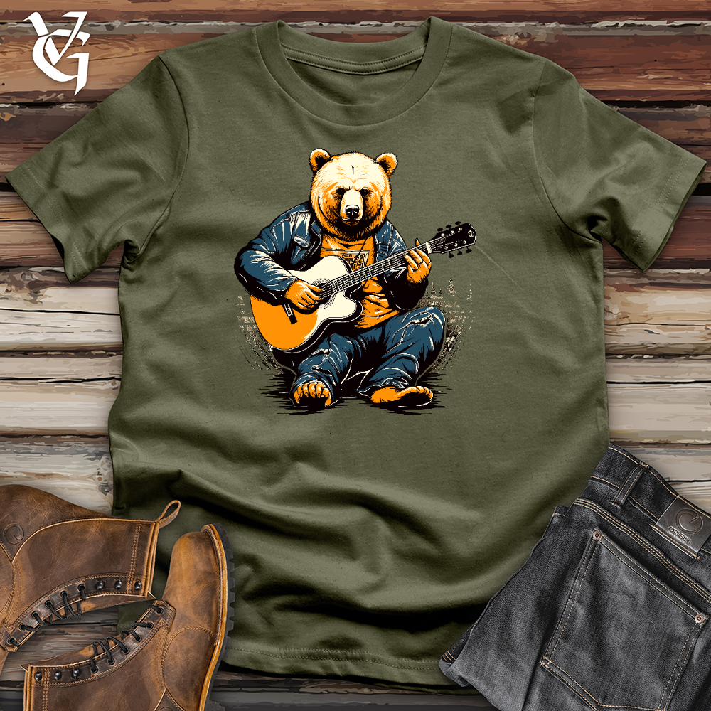 Bear Play Guiter Cotton Tee