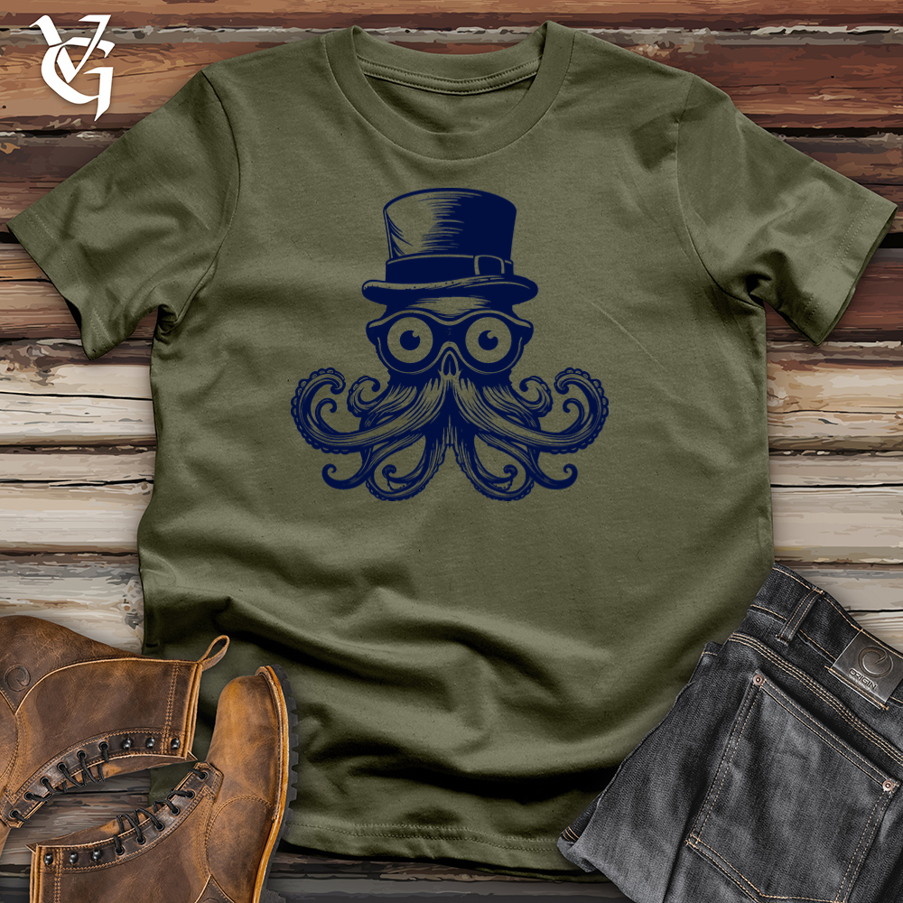 Steampunk Cephalopod Elegance Cotton Tee