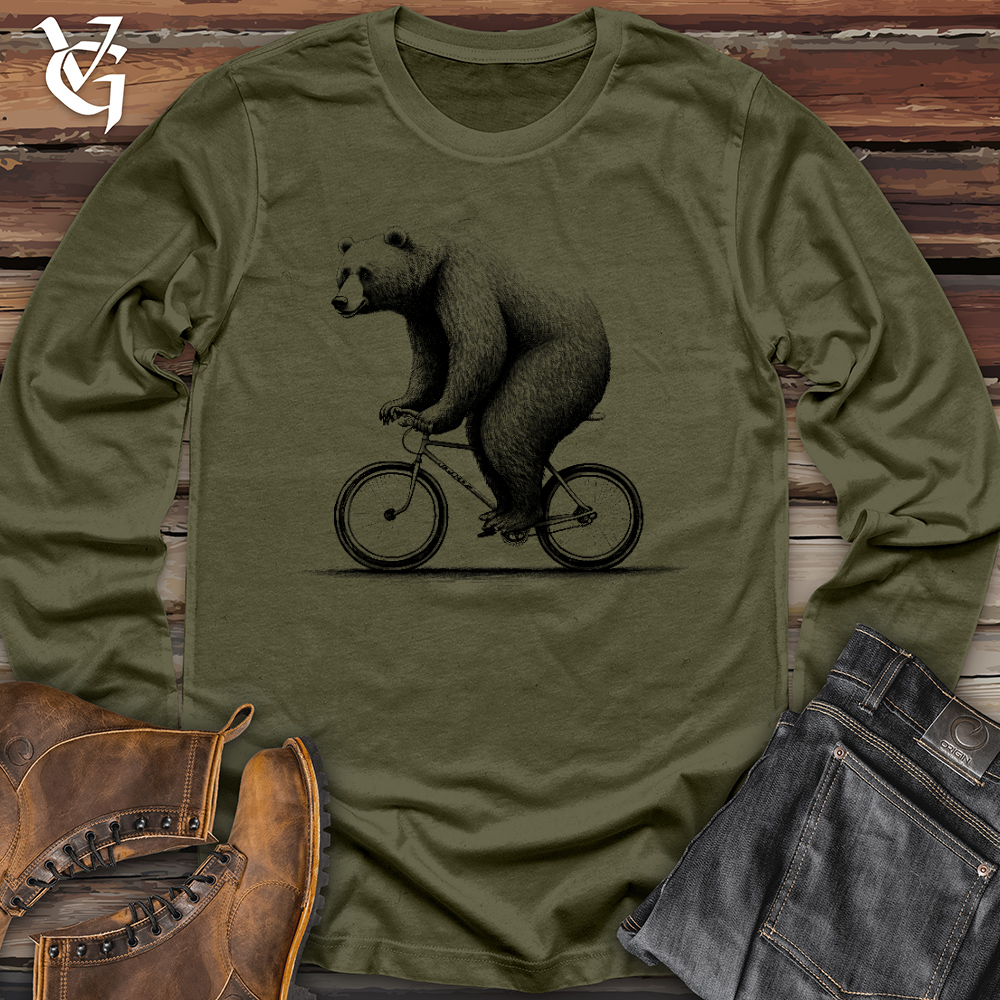 Bear Riding Bike Long Sleeve