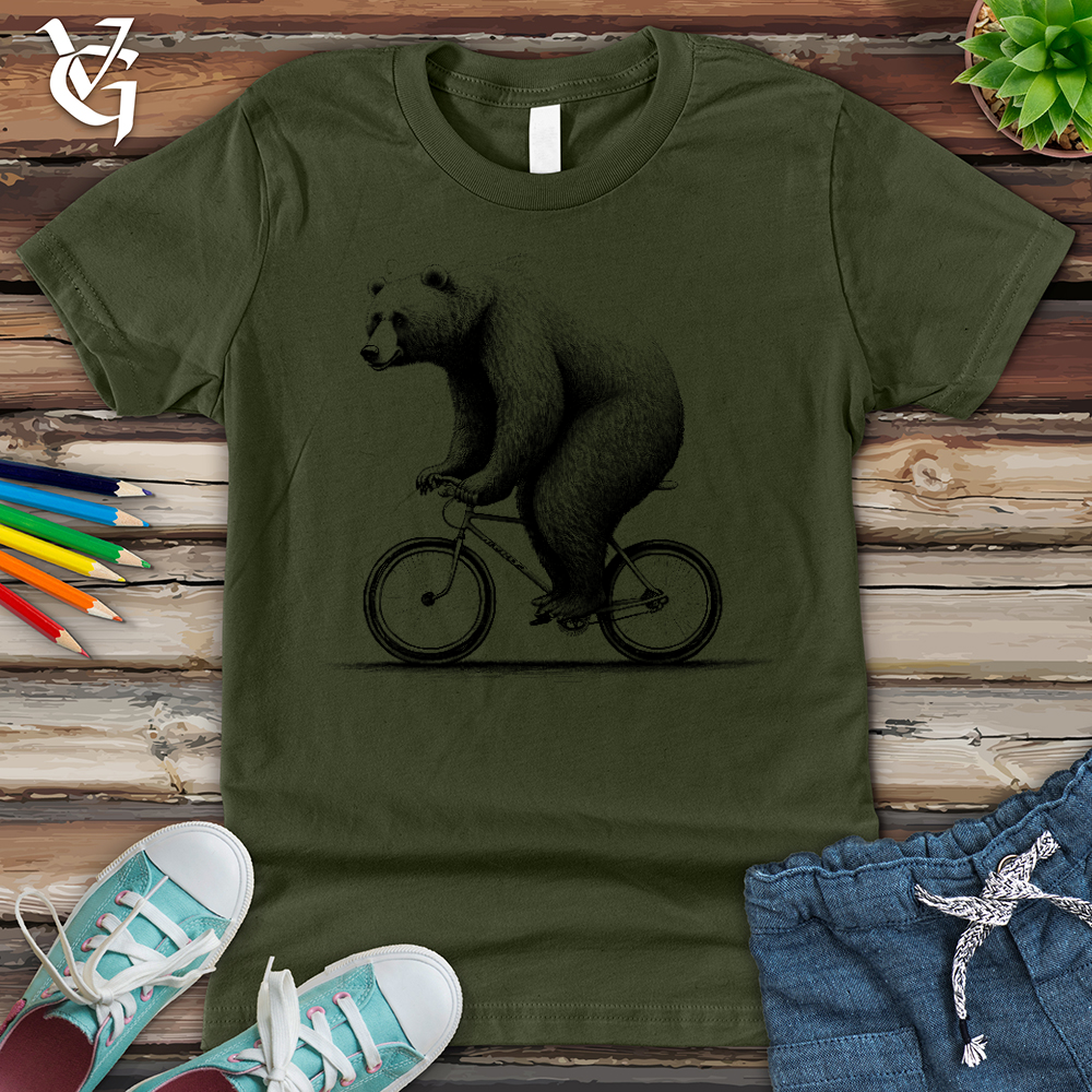 Bear Riding Bike Youth Tee