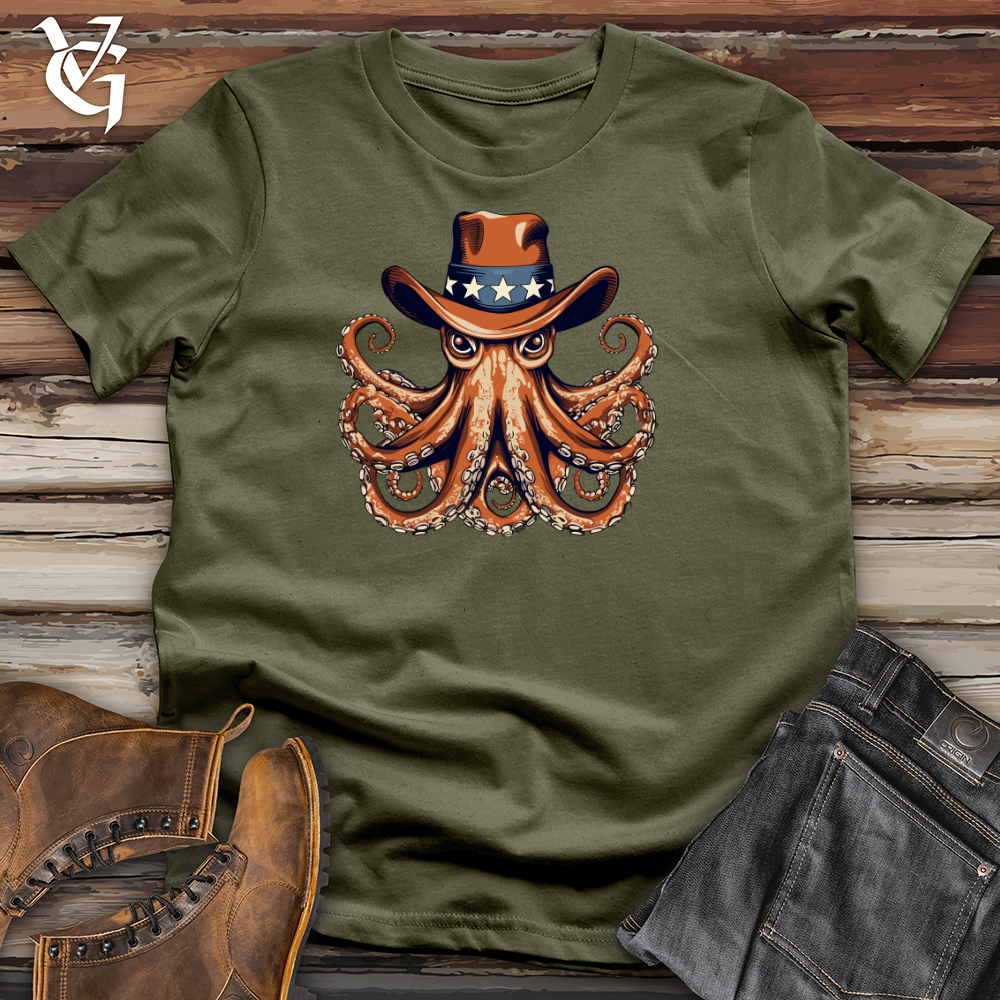 Vintage Cowboy Octopus Cotton Tee