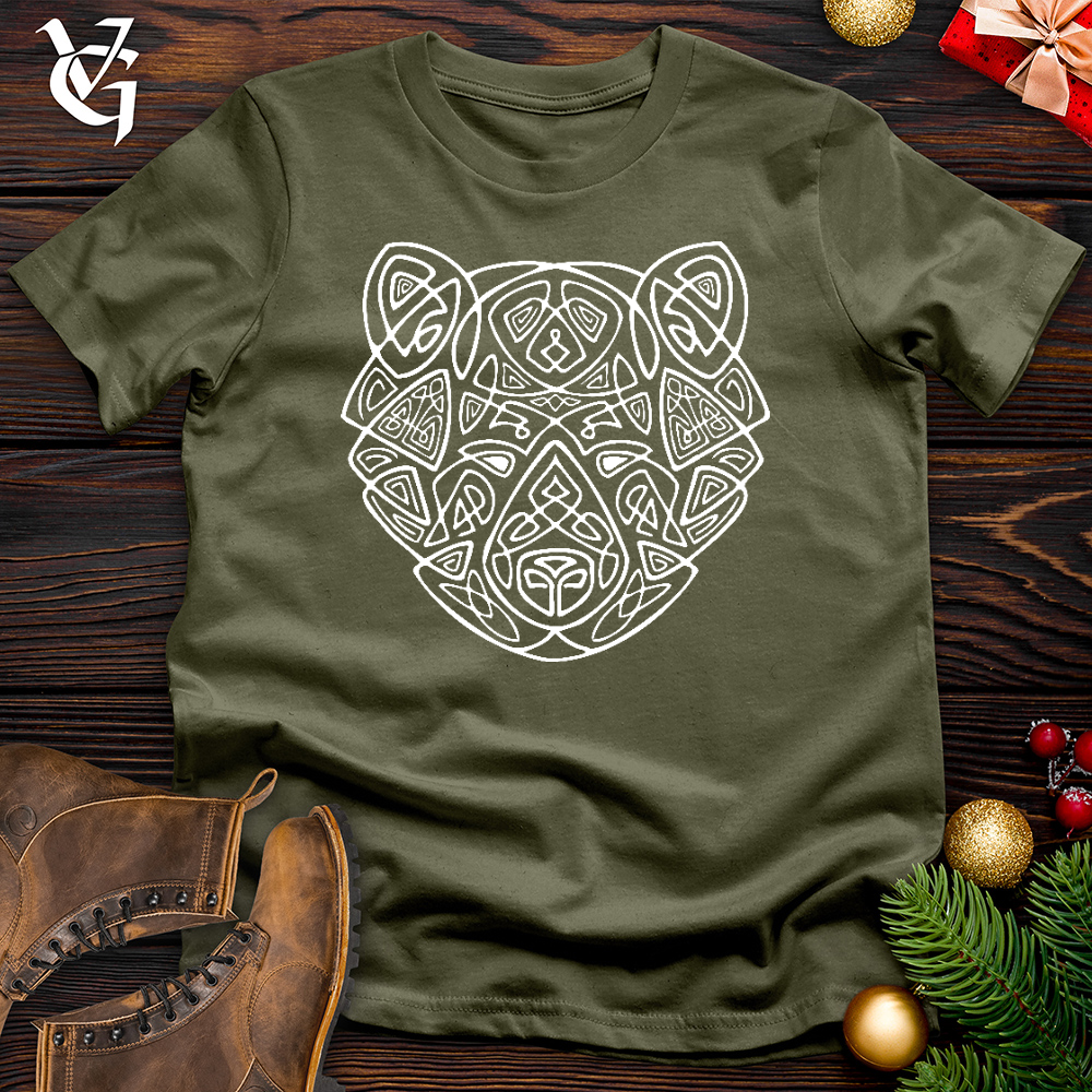 Bear Head Celtic Style Cotton Tee