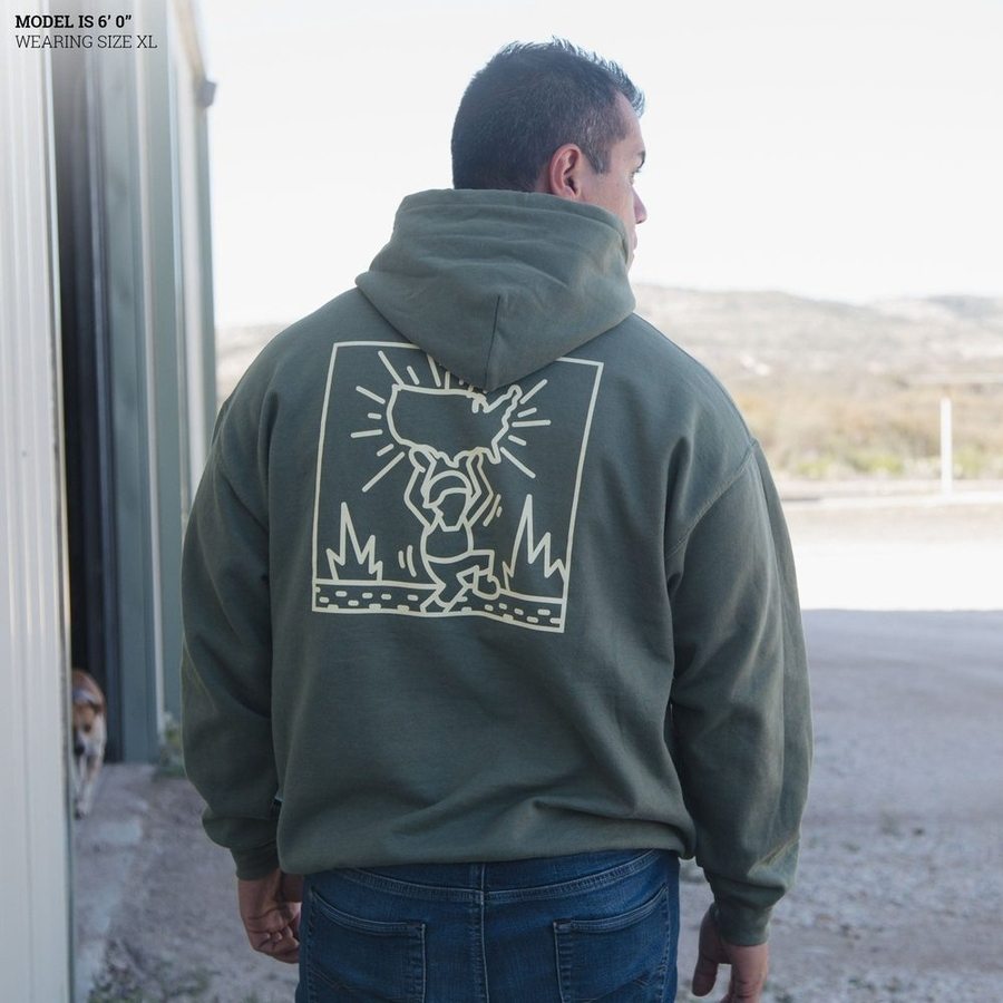 Lift The Nation Hoodie - Military Green