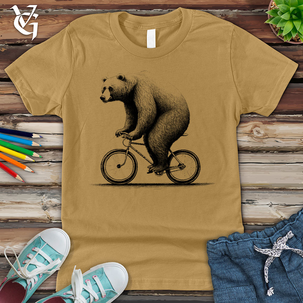 Bear Riding Bike Youth Tee