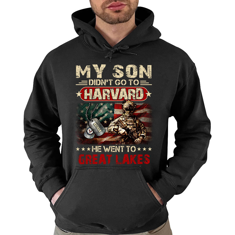 Personalized Shirt For Military Family Veteran Custom Branch Name I Didn't Go To Harvard I Went To Military Base Shirt For Dad Son H2511