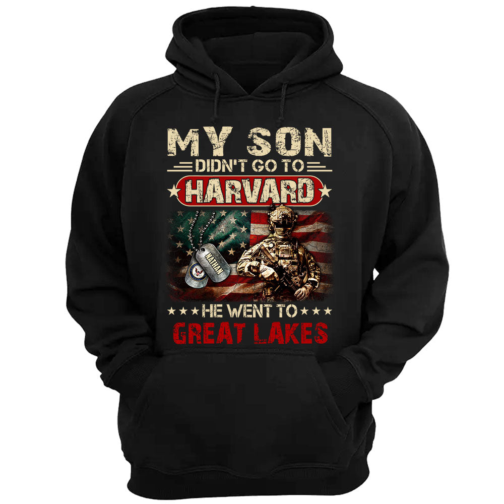 Personalized Shirt For Military Family Veteran Custom Branch Name I Didn't Go To Harvard I Went To Military Base Shirt For Dad Son H2511