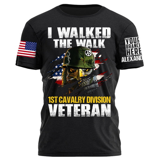 I Walked The Walk Division Veteran Bald Eagle Personalized Shirt For Veteran H2511