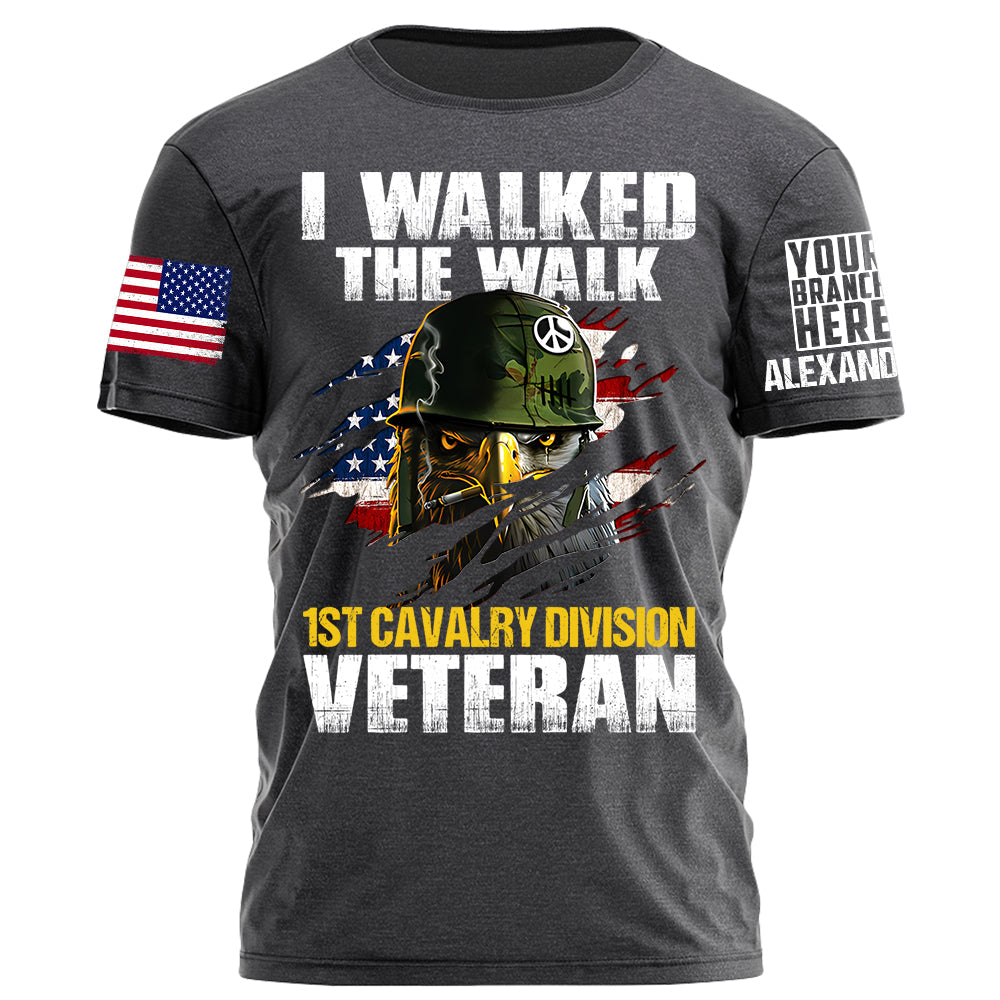 I Walked The Walk Division Veteran Bald Eagle Personalized Shirt For Veteran H2511