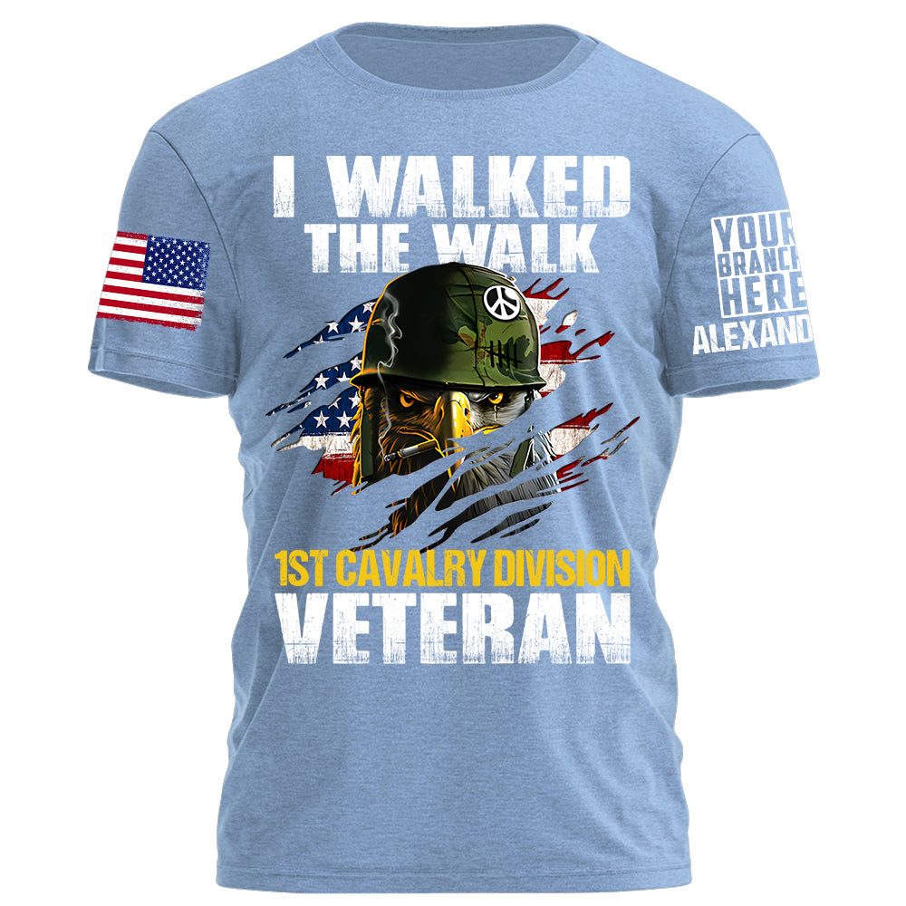 I Walked The Walk Division Veteran Bald Eagle Personalized Shirt For Veteran H2511