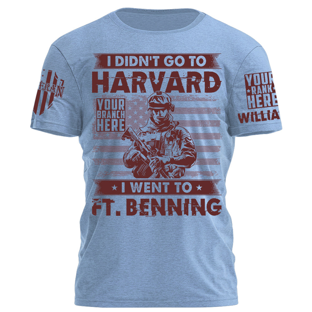 I Didn't Go To Harvard I Went To Military Base Personalized Grunge Style Shirt For Veteran H2511