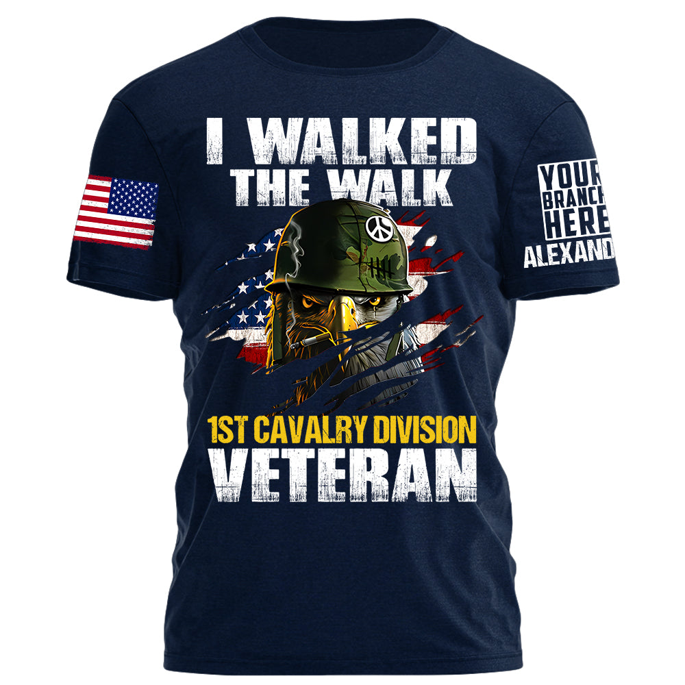 I Walked The Walk Division Veteran Bald Eagle Personalized Shirt For Veteran H2511