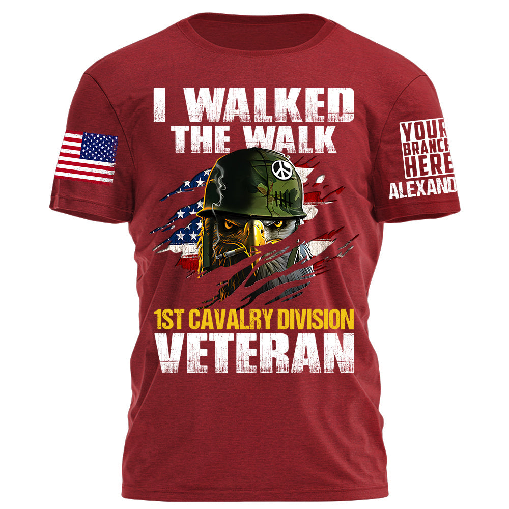 I Walked The Walk Division Veteran Bald Eagle Personalized Shirt For Veteran H2511