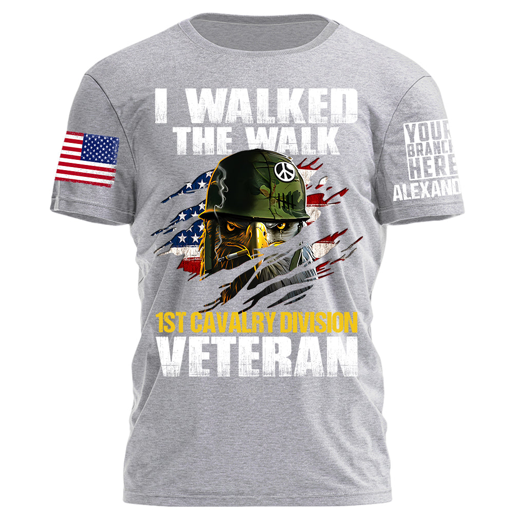 I Walked The Walk Division Veteran Bald Eagle Personalized Shirt For Veteran H2511