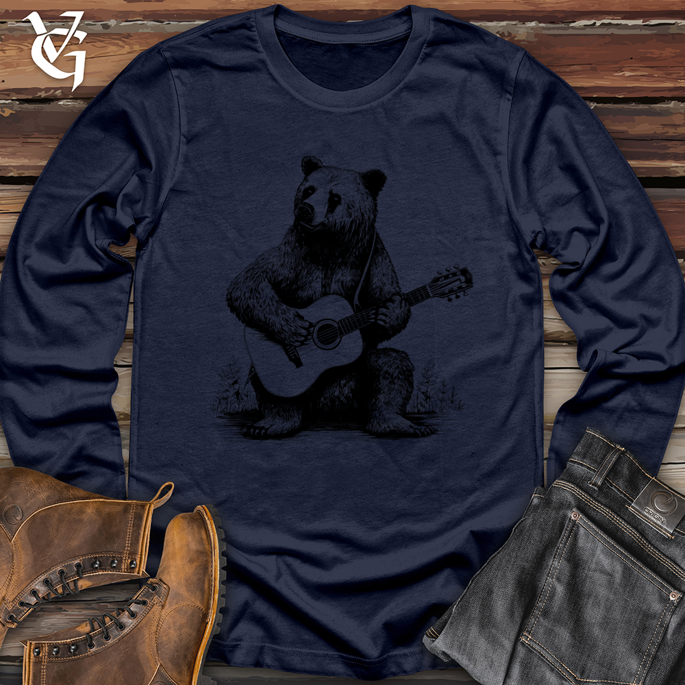 Bear Guitarist Softstyle Long Sleeve