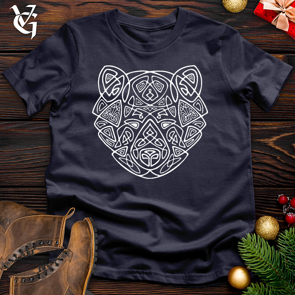 Bear Head Celtic Style Cotton Tee