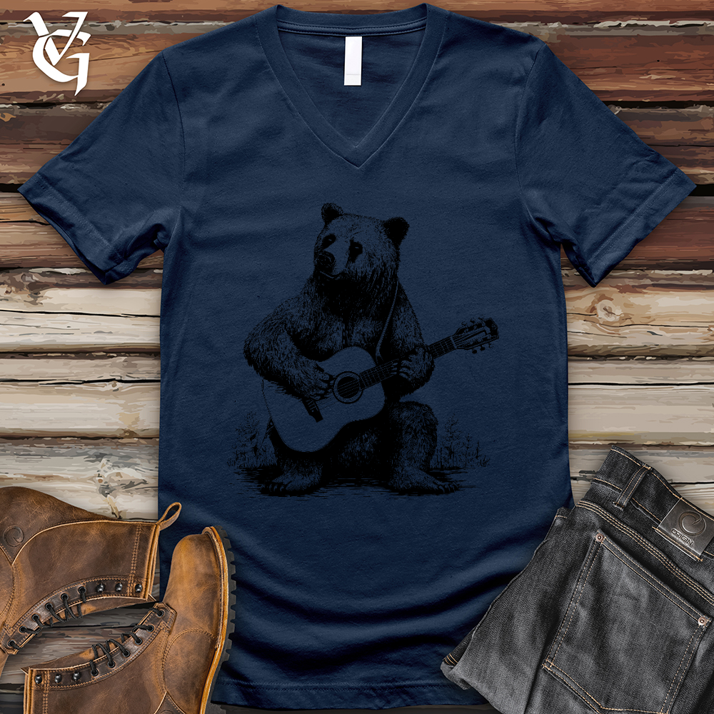 Bear Guitarist V-Neck Tee