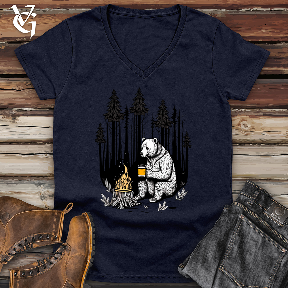 Bear Happy Hour Softstyle V-Neck