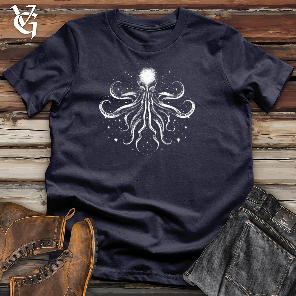 Cosmic Winged Octopus Navigator Cotton Tee