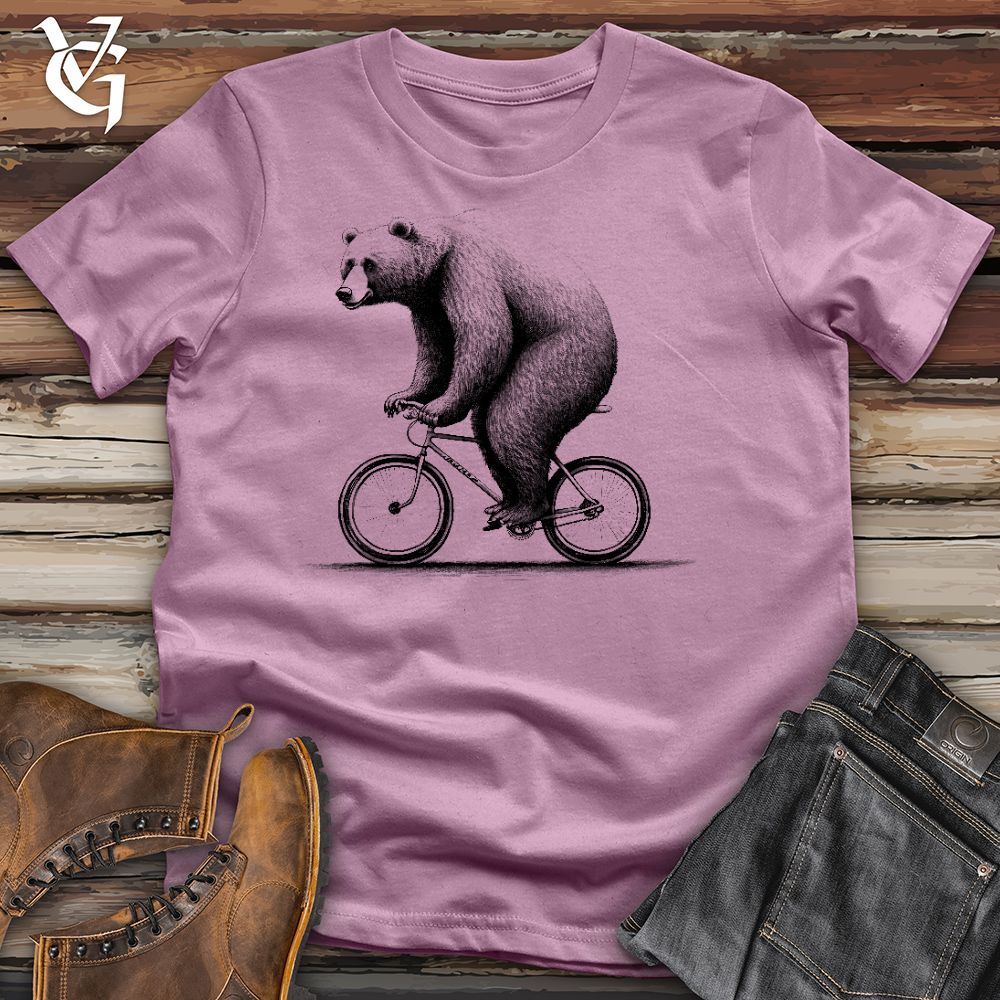 Bear Riding Bike Cotton Tee