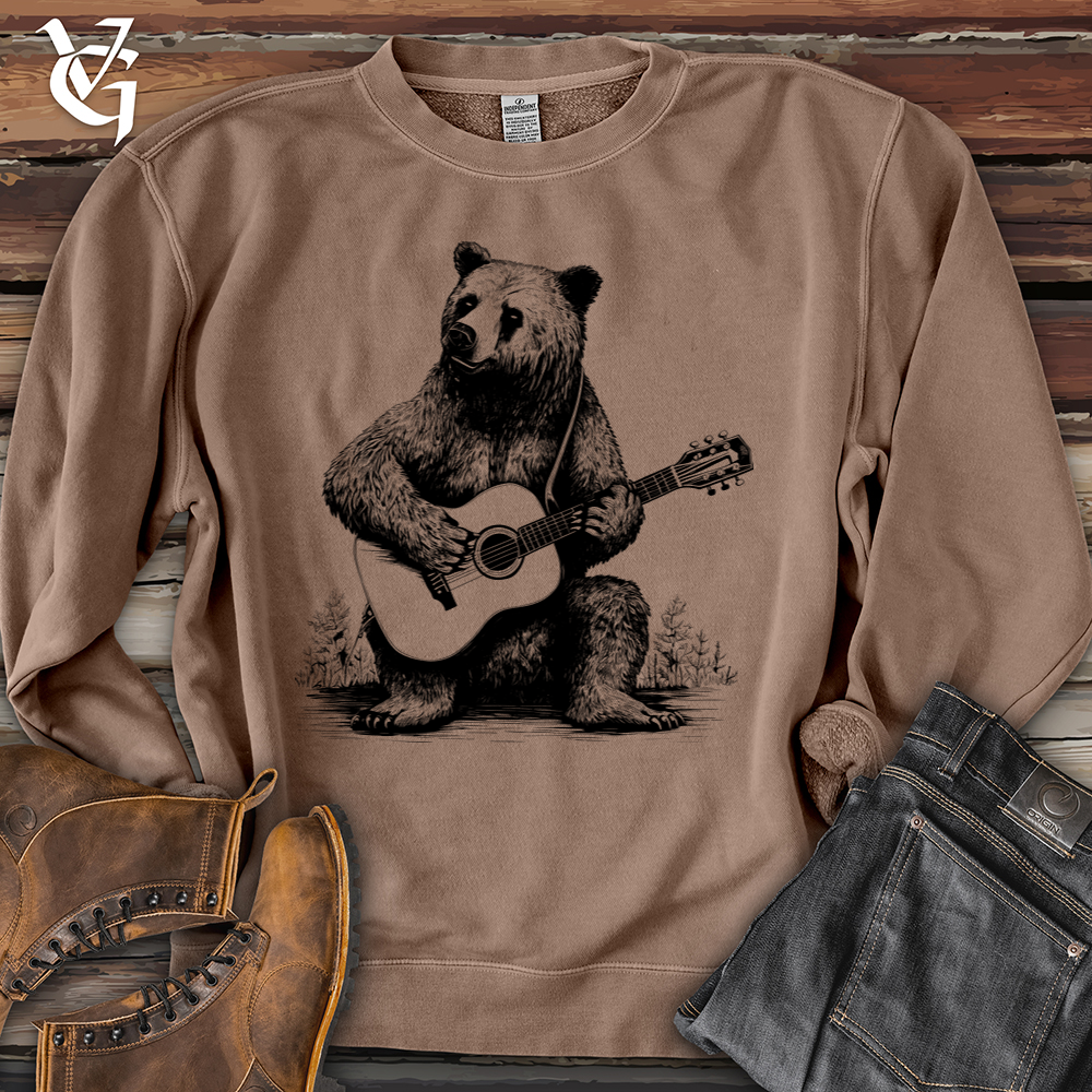 Bear Guitarist Pigment-Dyed Crewneck