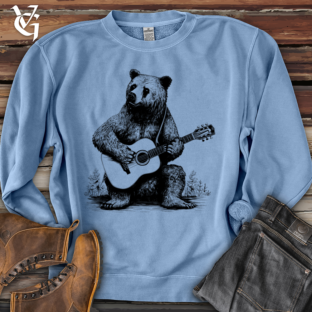 Bear Guitarist Pigment-Dyed Crewneck