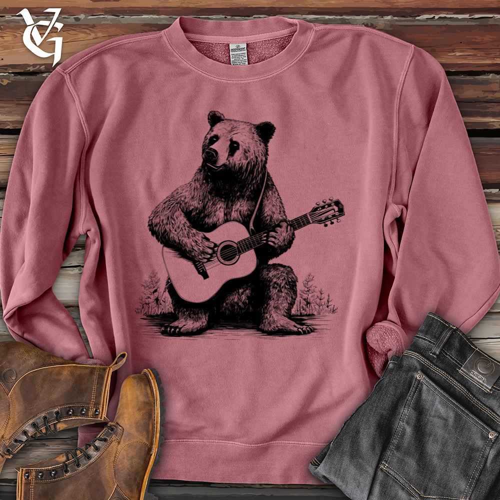 Bear Guitarist Pigment-Dyed Crewneck