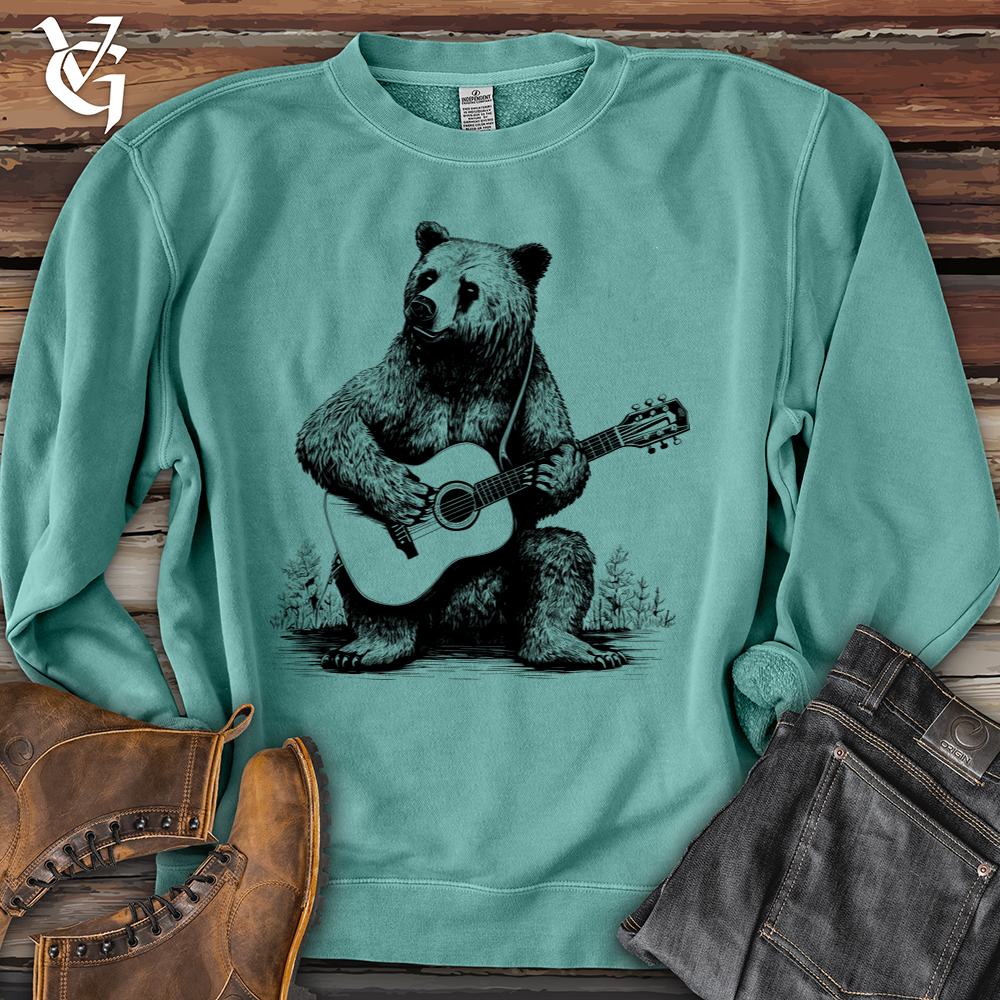 Bear Guitarist Pigment-Dyed Crewneck