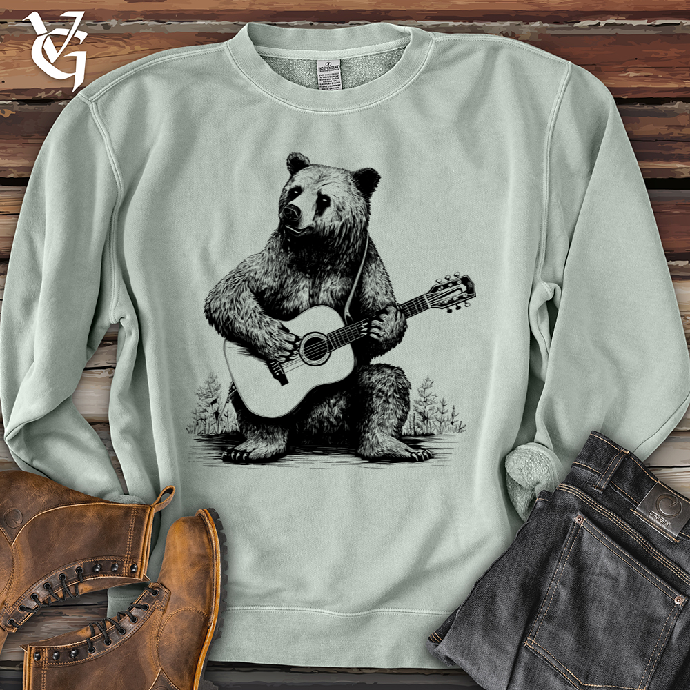 Bear Guitarist Pigment-Dyed Crewneck