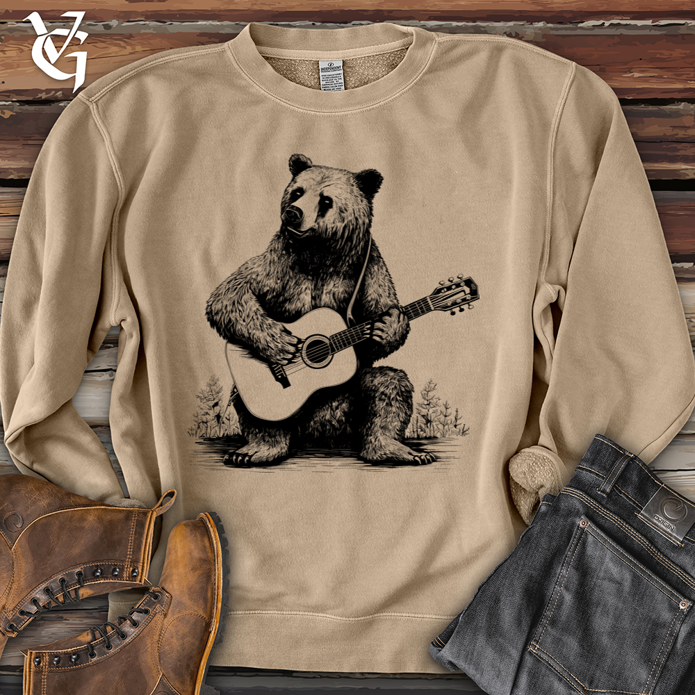 Bear Guitarist Pigment-Dyed Crewneck