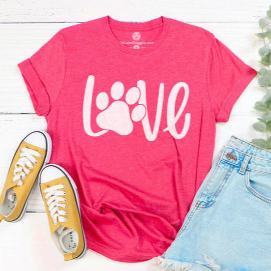 Dog Love Premium T-Shirt Pink