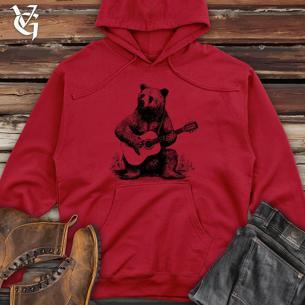 Bear Guitarist Midweight Hooded Sweatshirt