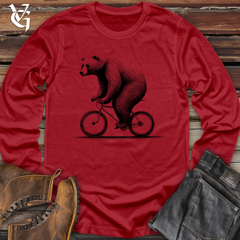 Bear Riding Bike Long Sleeve