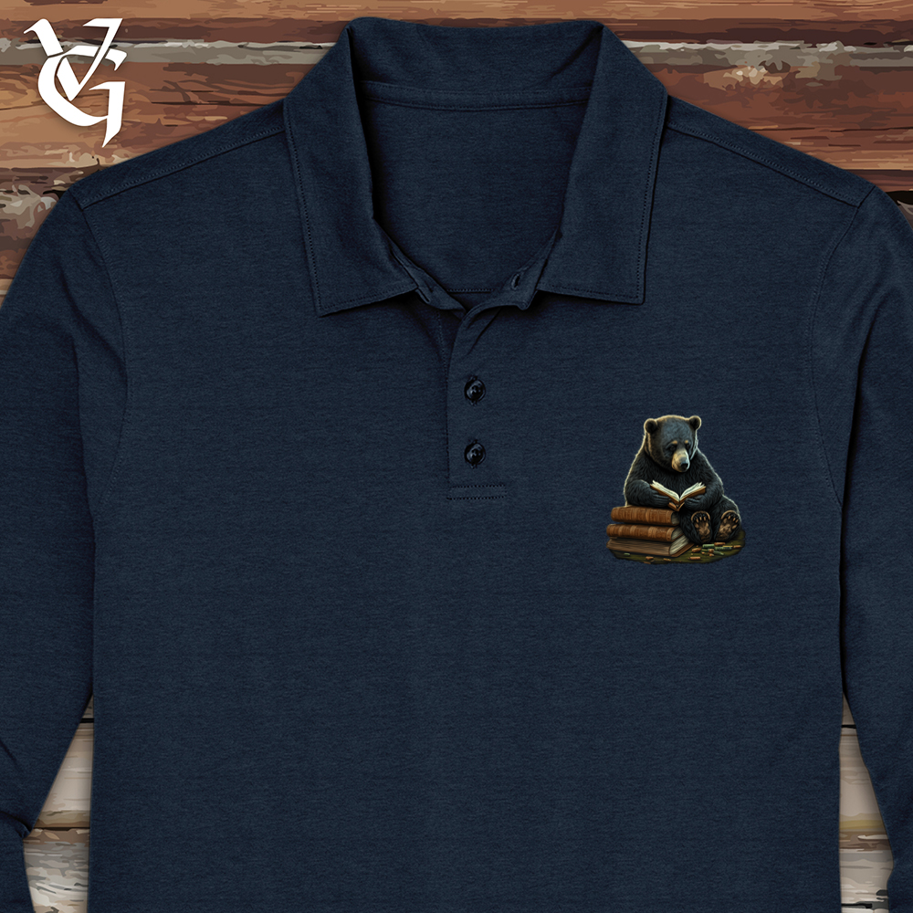 Studious Bear Long Sleeve Polo