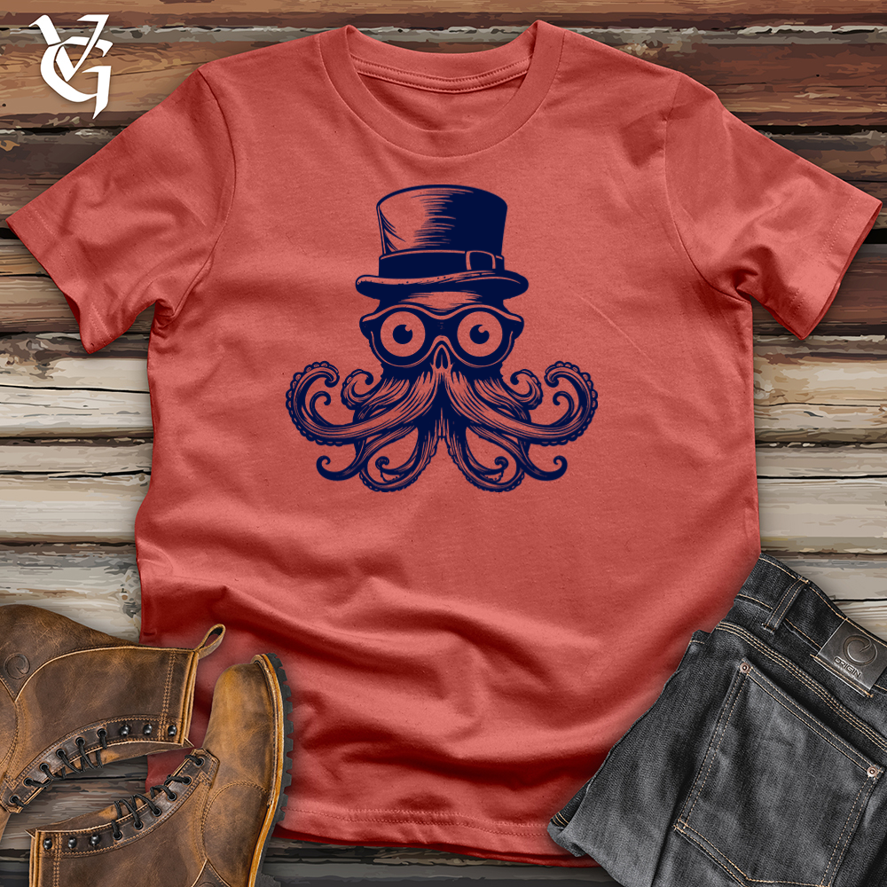 Steampunk Cephalopod Elegance Cotton Tee