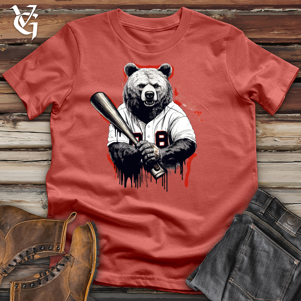 Baseballin Bear Cotton Tee