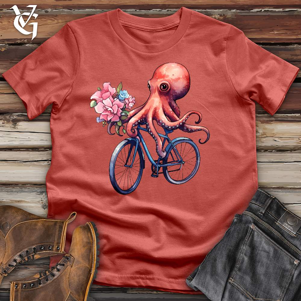 Cycling Octopus Cotton Tee