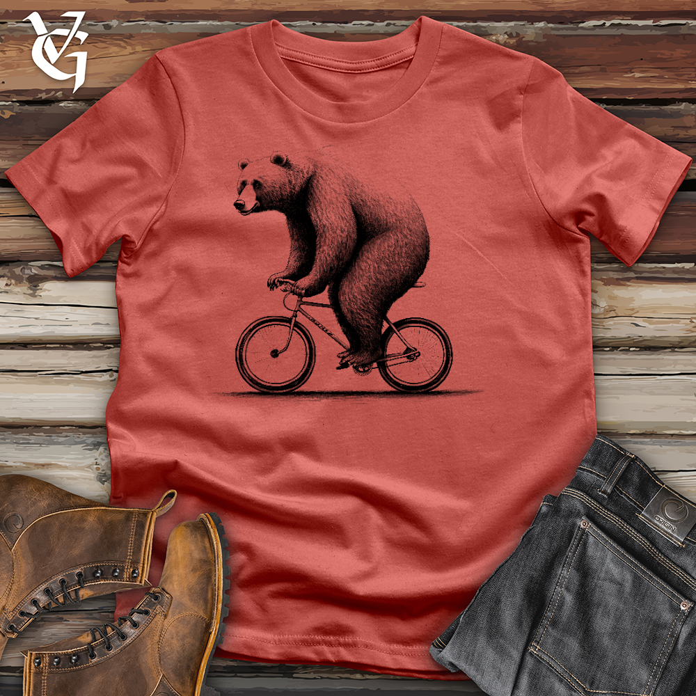 Bear Riding Bike Cotton Tee