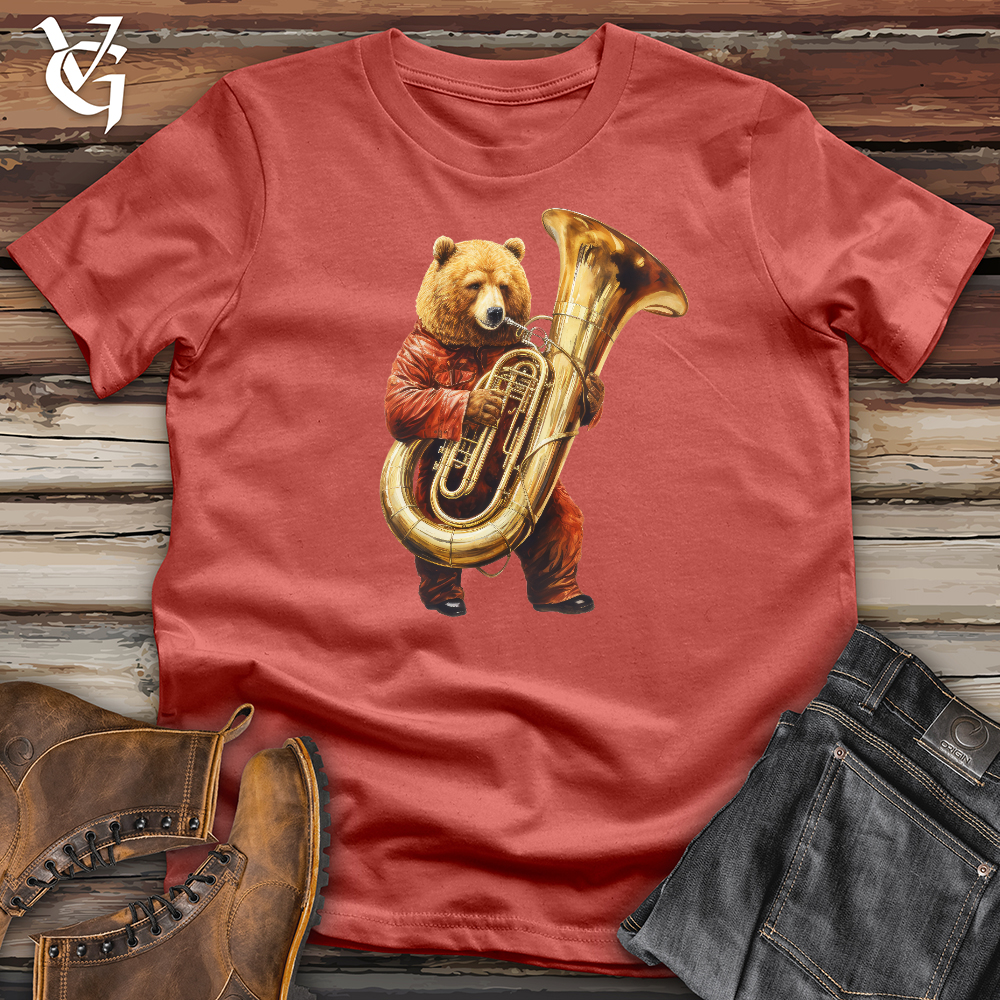 Bear Tuba Player Cotton Tee