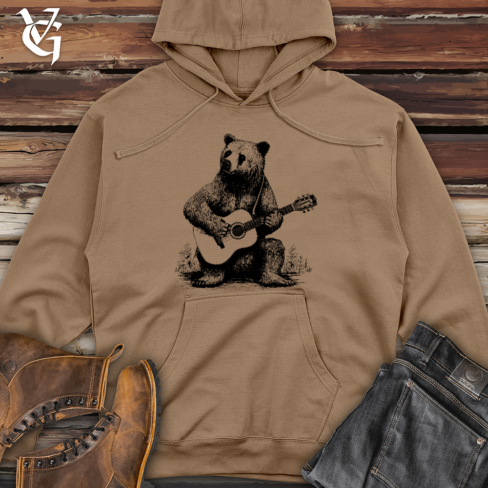 Bear Guitarist Midweight Hooded Sweatshirt