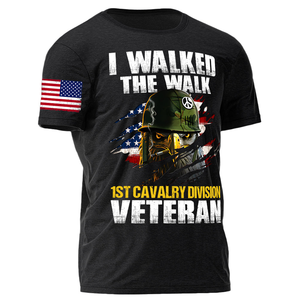 I Walked The Walk Division Veteran Bald Eagle Personalized Shirt For Veteran H2511