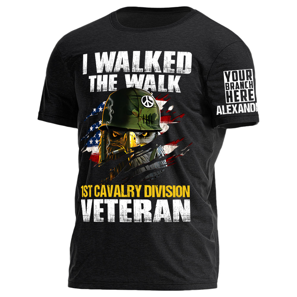 I Walked The Walk Division Veteran Bald Eagle Personalized Shirt For Veteran H2511