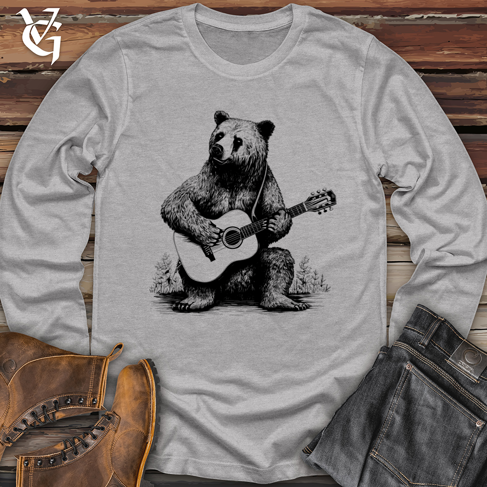 Bear Guitarist Softstyle Long Sleeve