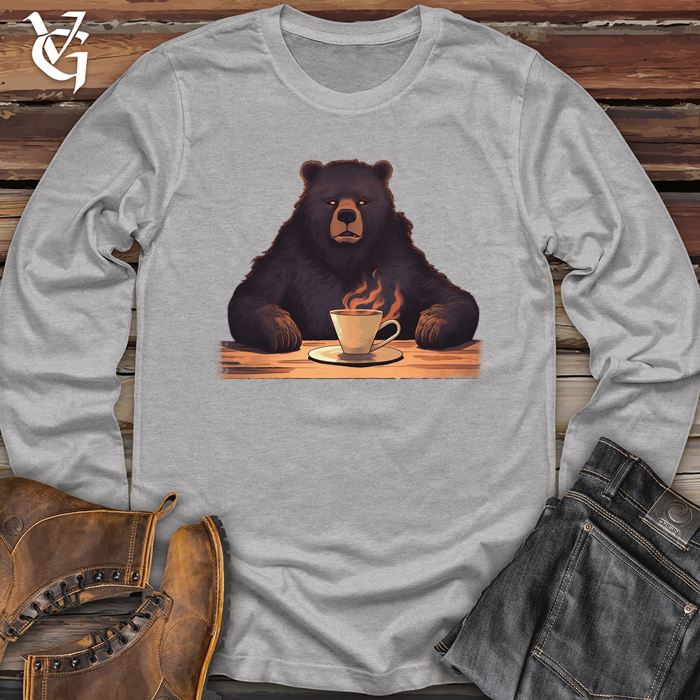 Bear Coffee Cloud Softstyle Long Sleeve