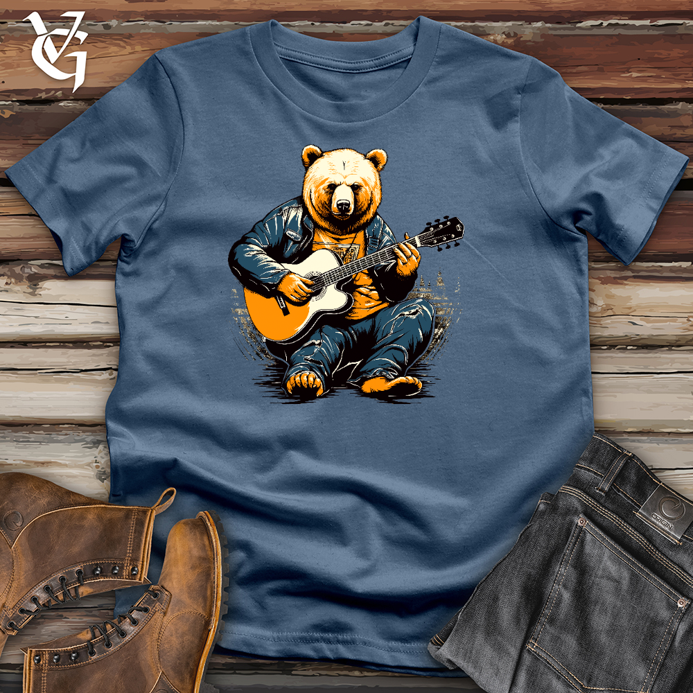 Bear Play Guiter Cotton Tee