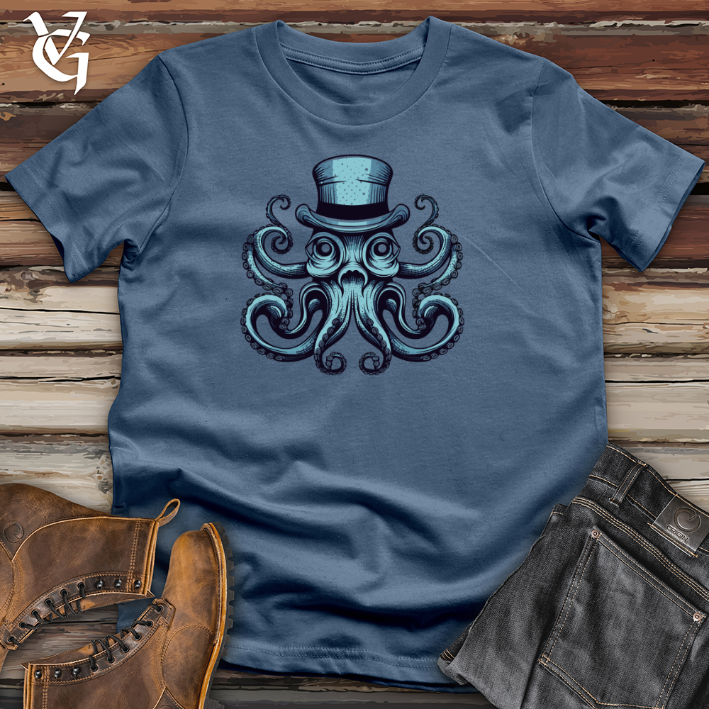 Vintage Cosmic Top Hat Octopus Cotton Tee