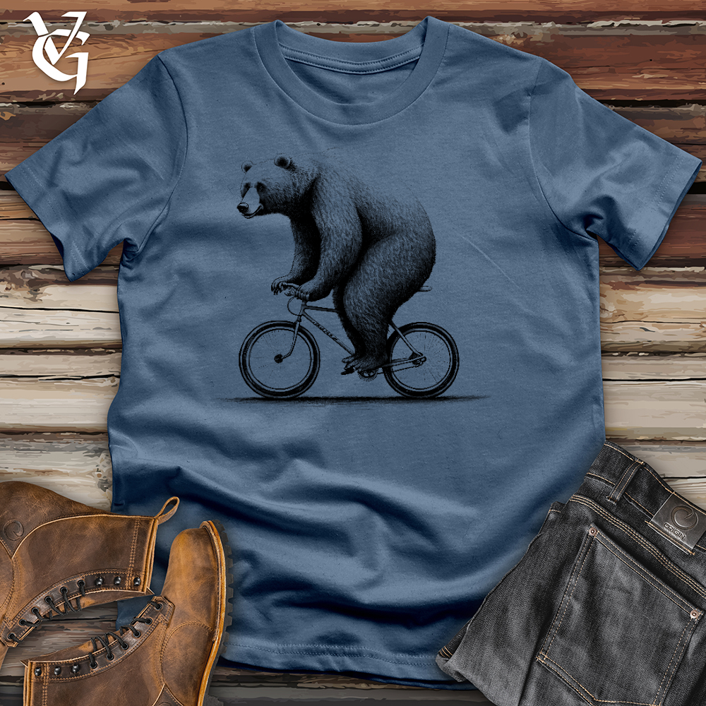 Bear Riding Bike Cotton Tee